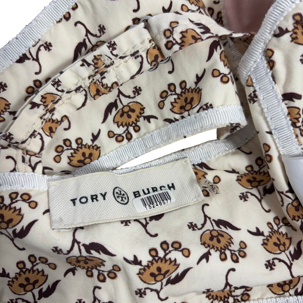 Tory Burch Dandelion Floral Bra Top Size 2 Cotton Bralette Cottagecore Y2K - Picture 5 of 10